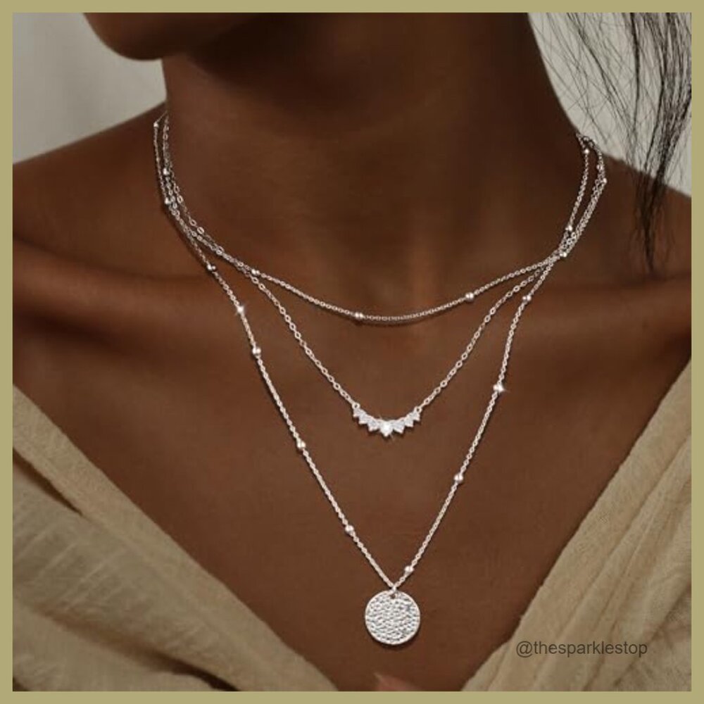 Stackable Layered Necklaces Set, Dainty Pendant, … - image 3